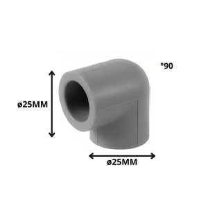 CODO POLIFUSION 90 X 25 MM