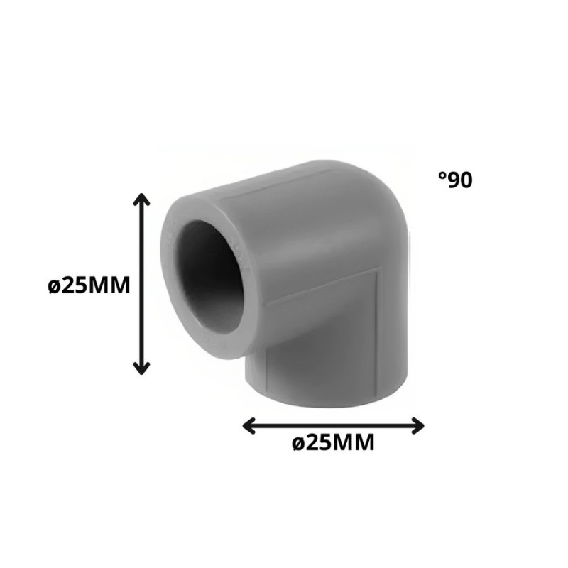 CODO POLIFUSION 90 X 25 MM