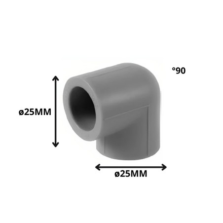CODO POLIFUSION 90 X 25 MM