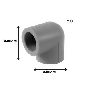 CODO POLIFUSION 90 X 40 MM