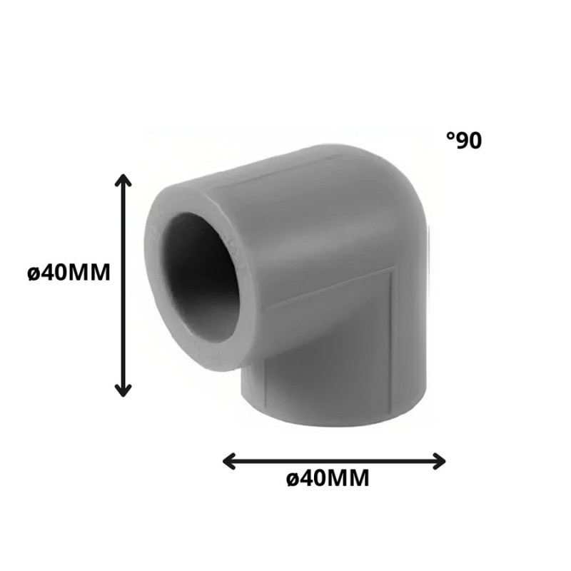 CODO POLIFUSION 90 X 40 MM