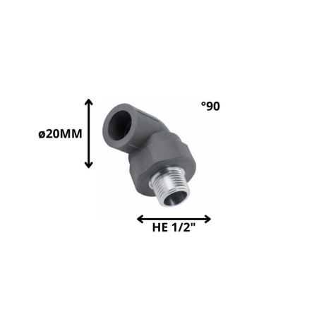 CODO POLIFUSION ROSCA METAL HE 20 MM 1/2"
