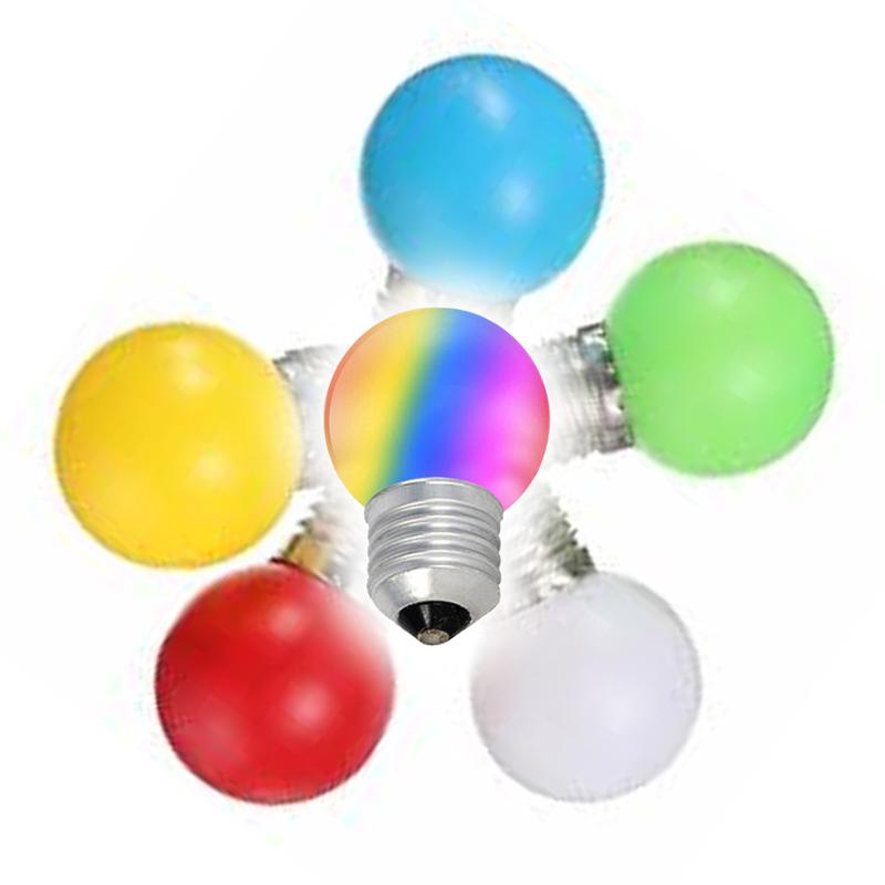 Ampolleta Led Ledmax Bola Rgb G-45 Color E-27 1 W