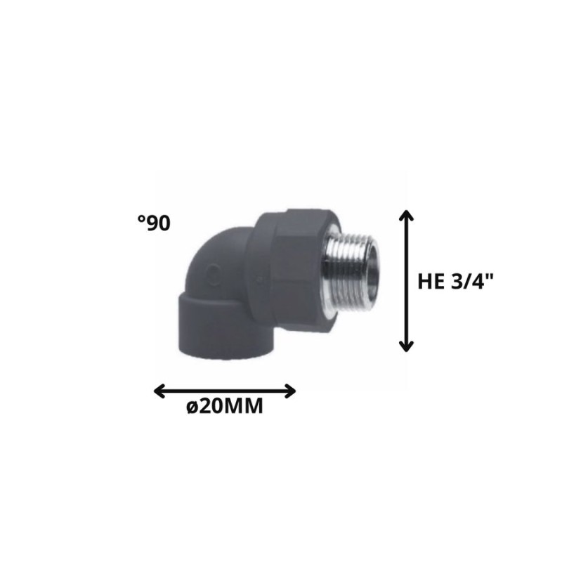 CODO POLIFUSION ROSCA METAL HE 20 MM 3/4"