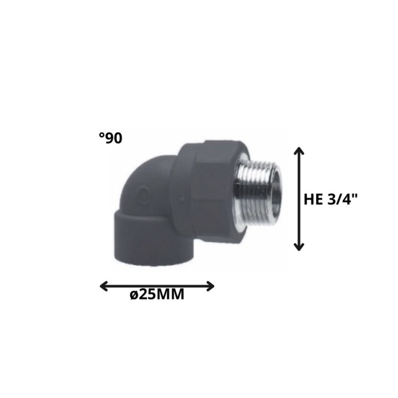 CODO POLIFUSION ROSCA METAL HE 25 MM 3/4"