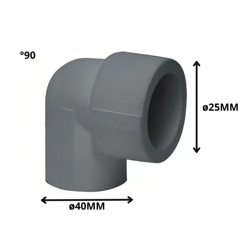 CODO POLIFUSION REDUCCION 40X25 MM 90185