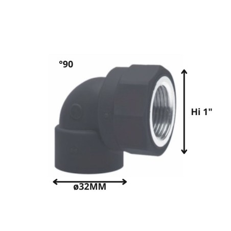 CODO POLIFUSION ROSCA METAL HI 32 MM 1 "