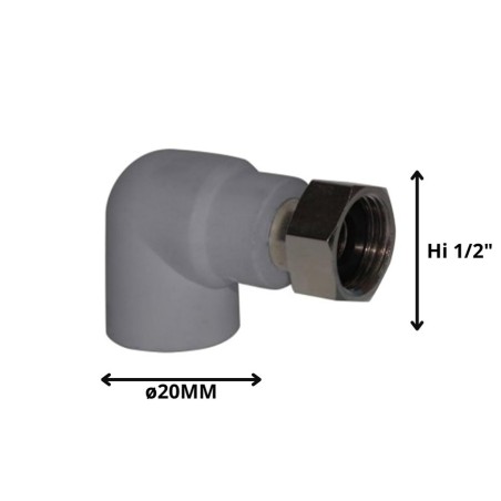 CODO POLIFUSION ROSCA METAL HI*20 MM 1/2" GIRABLE