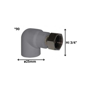 CODO POLIFUSION ROSCA METAL HI*25 MM 3/4" GIRABLE