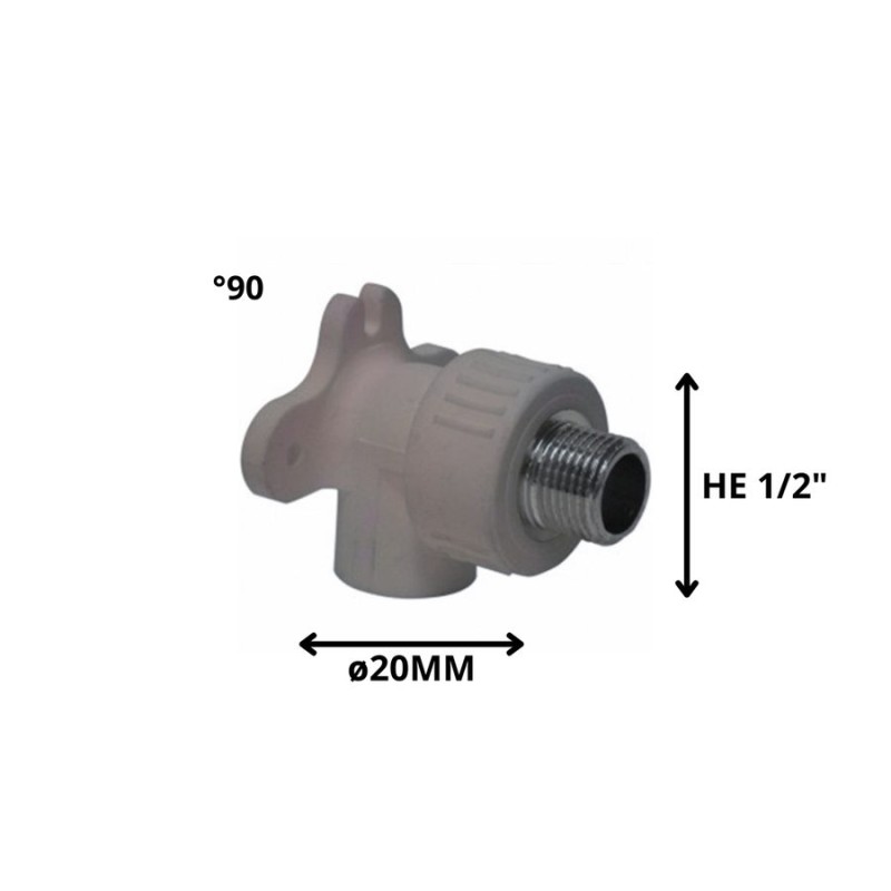 CODO POLIFUSION ROSCA METAL HE 20 MM1/2" CON SOPOR