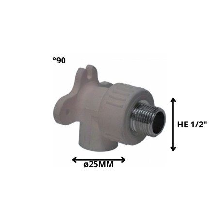 CODO POLIFUSION ROSCA METAL HE 25 MM 1/2" CON SOPO