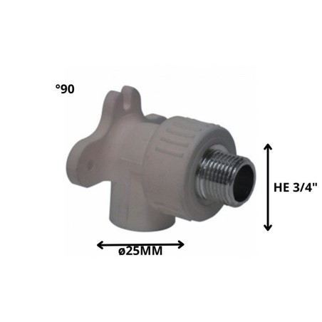 CODO POLIFUSION ROSCA METAL HE 25 MM 3/4" CON SOPO