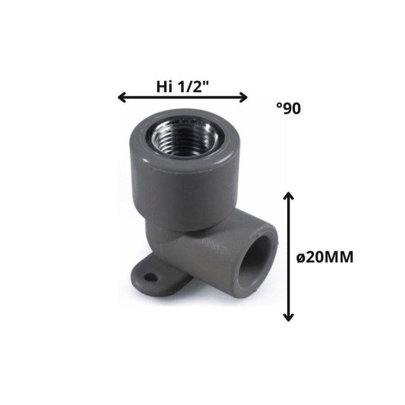CODO POLIFUSION ROSCA METAL HI 20 MM 1/2" CON SOPO