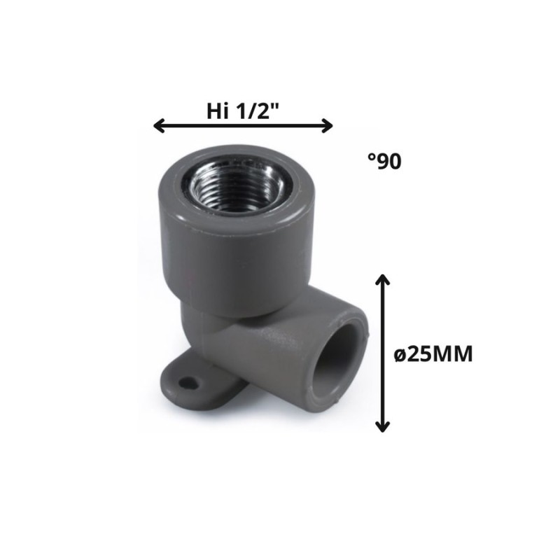 CODO POLIFUSION ROSCA METAL HI 25 MM 1/2" CON SOPO