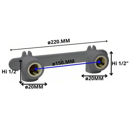 CODO POLIFUSION ROSCA METAL HI 20 MM 1/2" DOBLE