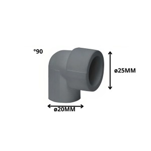 CODO POLIFUSION REDUCCION 25X20 MM