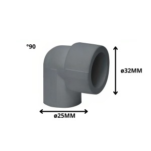 CODO POLIFUSION REDUCCION 32X25 MM