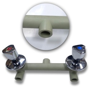 LLAVE POLIFUSION MEZCLADORA DUCHA CROMO 20 MM