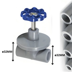 LLAVE POLIFUSION PASO 32 MM MANILLA METAL AZUL