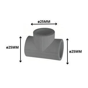 TEE POLIFUSION 25 MM X 25 MM