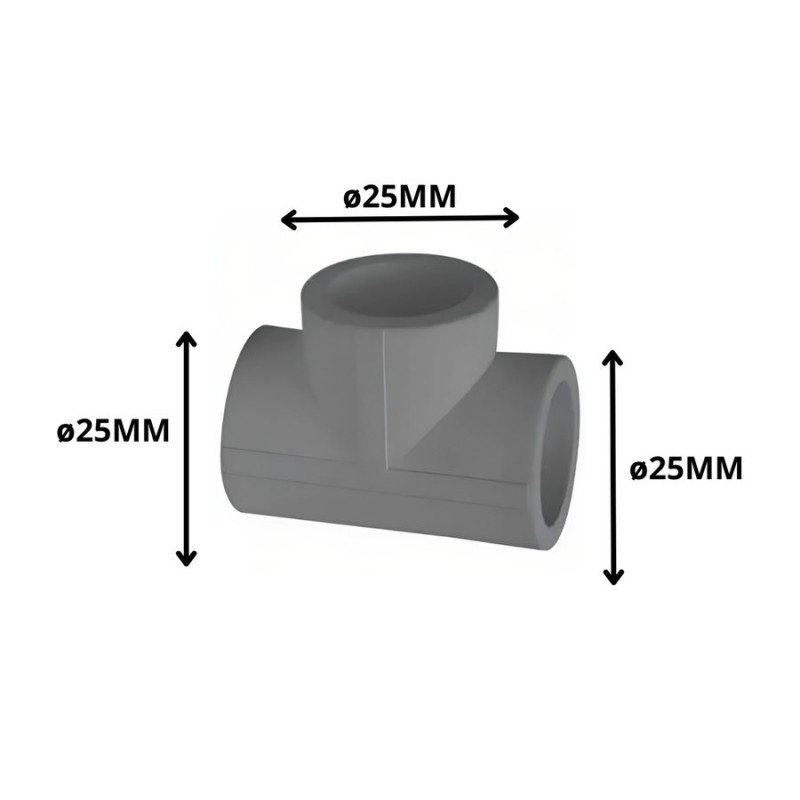 TEE POLIFUSION 25 MM X 25 MM