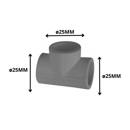 TEE POLIFUSION 25 MM X 25 MM