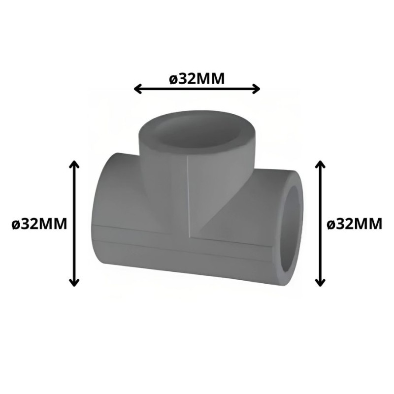 TEE POLIFUSION 32 MM X 32 MM