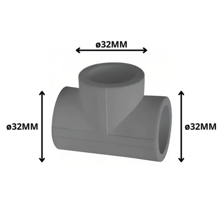TEE POLIFUSION 32 MM X 32 MM