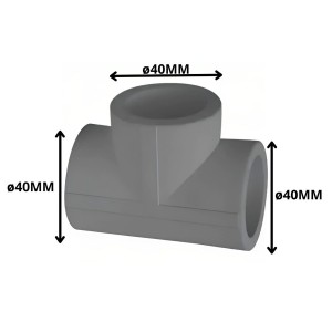 TEE POLIFUSION 40 MM X 40 MM
