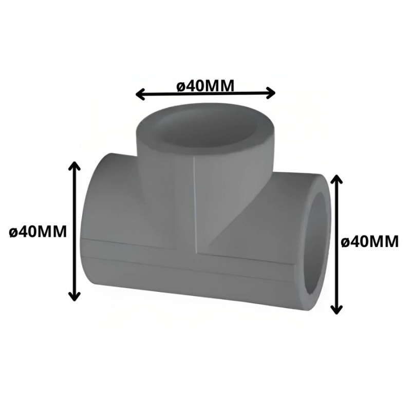 TEE POLIFUSION 40 MM X 40 MM