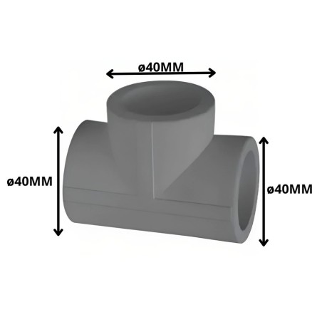 TEE POLIFUSION 40 MM X 40 MM