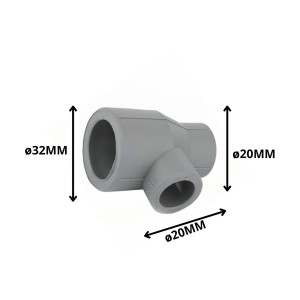 TEE POLIFUSION REDUCCION 32X20X20 MM