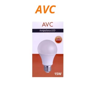 AMPOLLETA LED AVC LUZ FRIA 15 W 6000K E-27