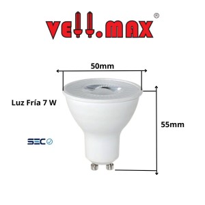 AMPOLLETA LED VELLMAX GU-10 LUZ FRIA 6-7 W PATA PA