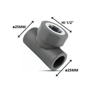 TEE POLIFUSION ROSCA METAL HI 25 MM 1/2"