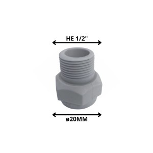 TERMINAL POLIFUSION ROSCA POLIFU HE 20 MM X 1/2"