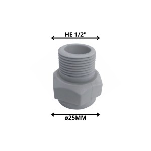 TERMINAL POLIFUSION ROSCA POLIFU HE 25 MM X 1/2"