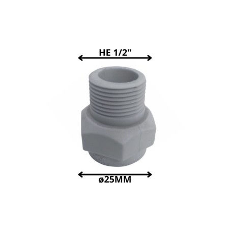 TERMINAL POLIFUSION ROSCA POLIFU HE 25 MM X 1/2"