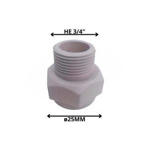 TERMINAL POLIFUSION ROSCA POLIFU HE 25 MM X 3/4"