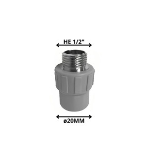 TERMINAL POLIFUSION ROSCA METAL HE 20X1/2"