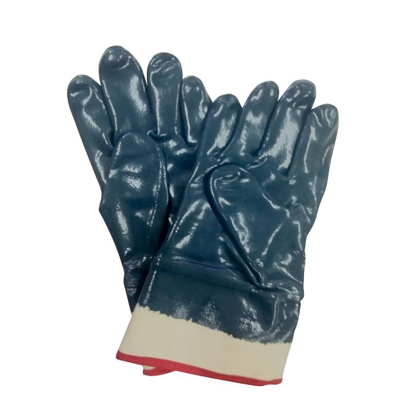 Guante Algodon Nitrilo Neopreno Azul Petroleo