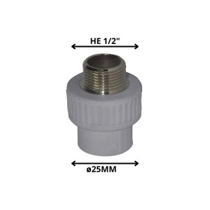 TERMINAL POLIFUSION ROSCA METAL HE 25X1/2"