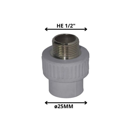 TERMINAL POLIFUSION ROSCA METAL HE 25X1/2"