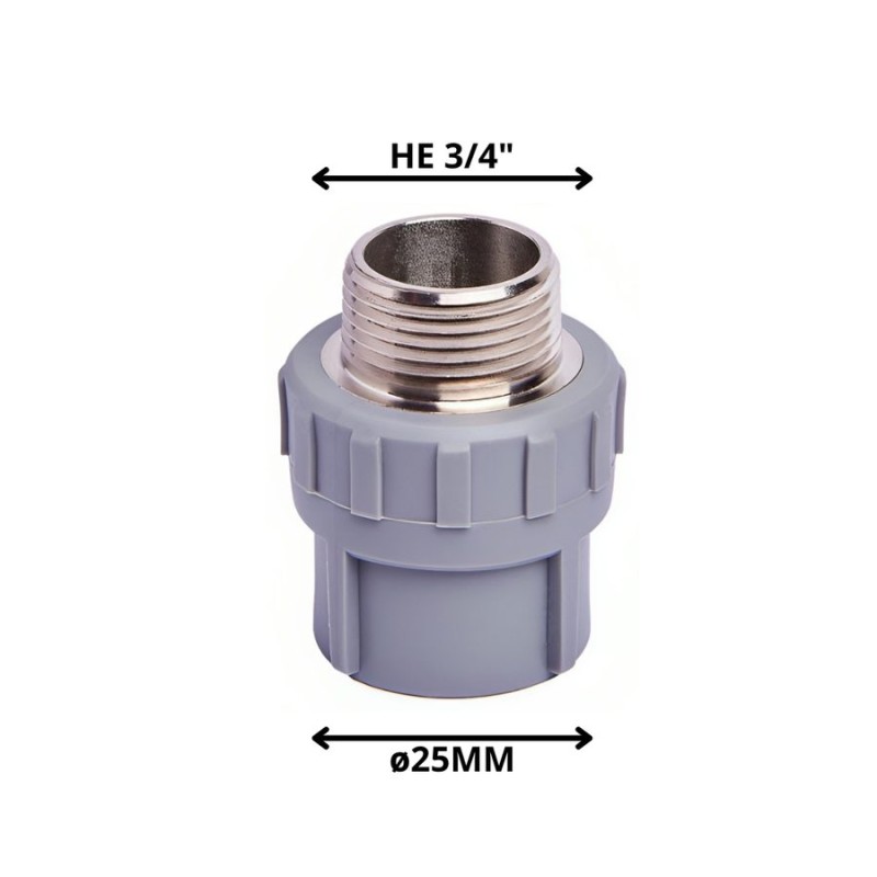 TERMINAL POLIFUSION ROSCA METAL HE 25X3/4"