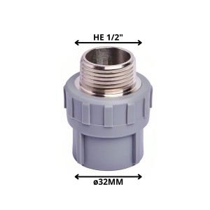TERMINAL POLIFUSION ROSCA METAL HE 32X1/2"
