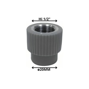 TERMINAL POLIFUSION ROSCA METAL HI 20X1/2"