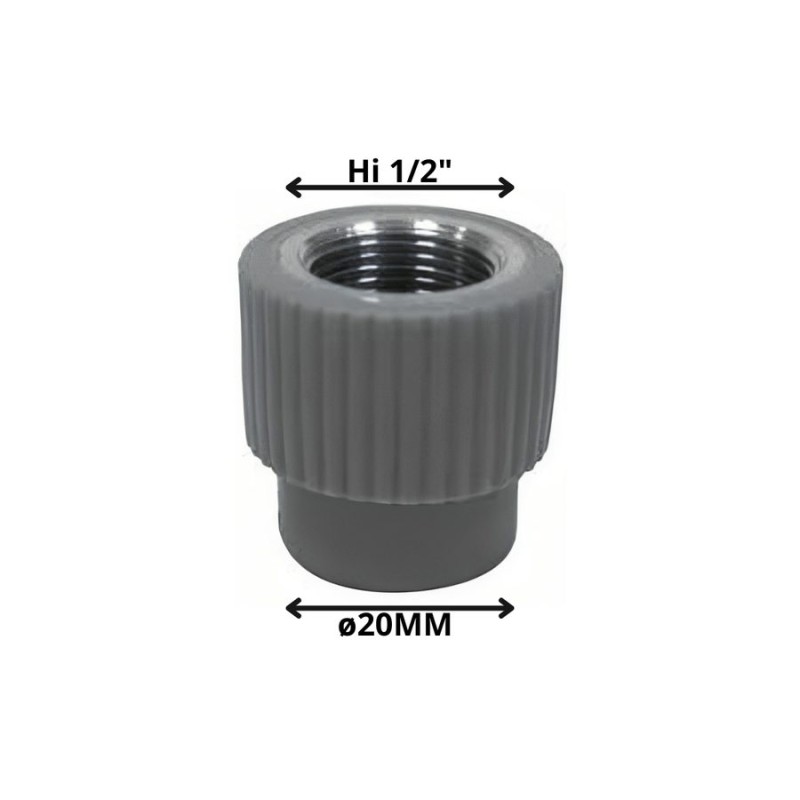 TERMINAL POLIFUSION ROSCA METAL HI 20X1/2"
