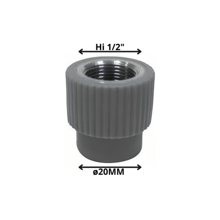 TERMINAL POLIFUSION ROSCA METAL HI 20X1/2"