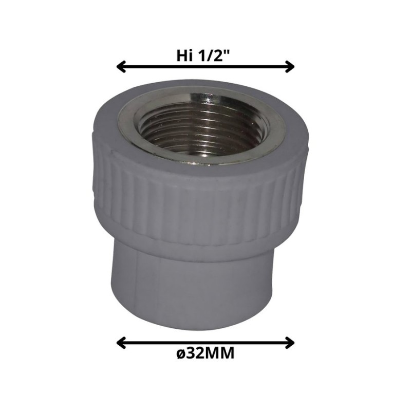 TERMINAL POLIFUSION ROSCA METAL HI 32X1/2"