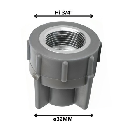 TERMINAL POLIFUSION ROSCA METAL HI 32X3/4"